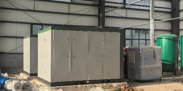 兩級壓縮空壓機200kW一套安裝完成！睿寂行